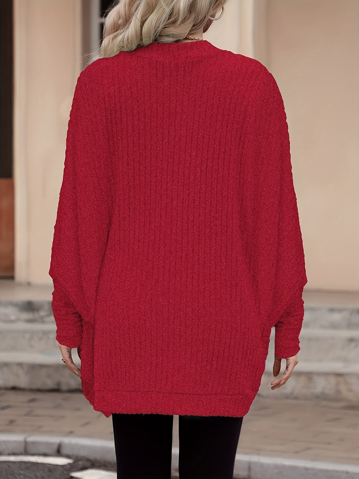 Relaxed Open-Front Cardigan – Casual Wear, Layering