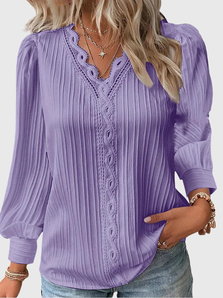 Elegant Pullover Blouse – Casual Wear, Office Style