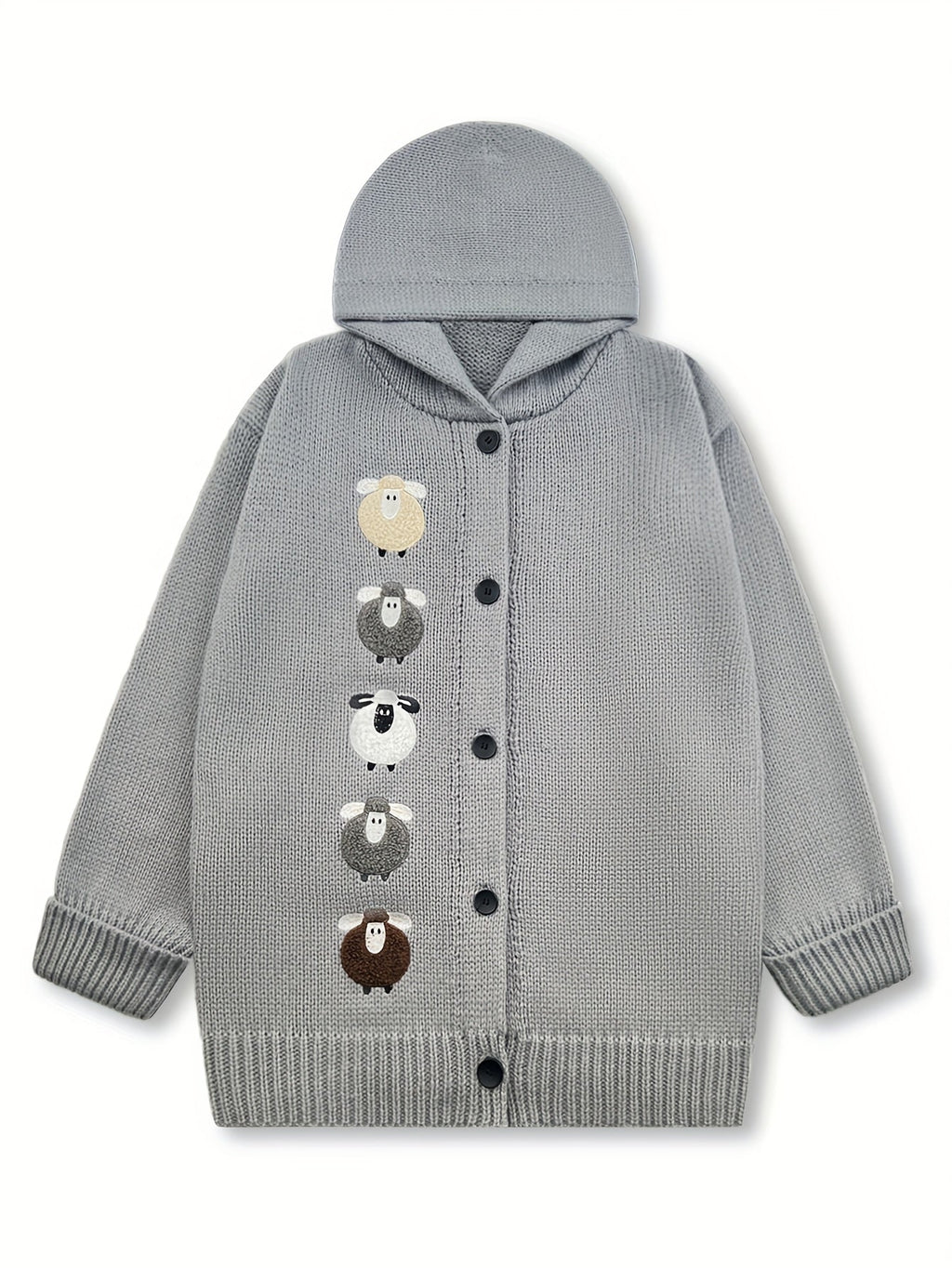 Cozy Hooded Cardigan – Casual Wear, Layering