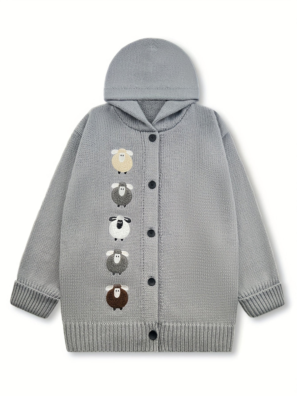 Cozy Hooded Cardigan – Casual Wear, Layering