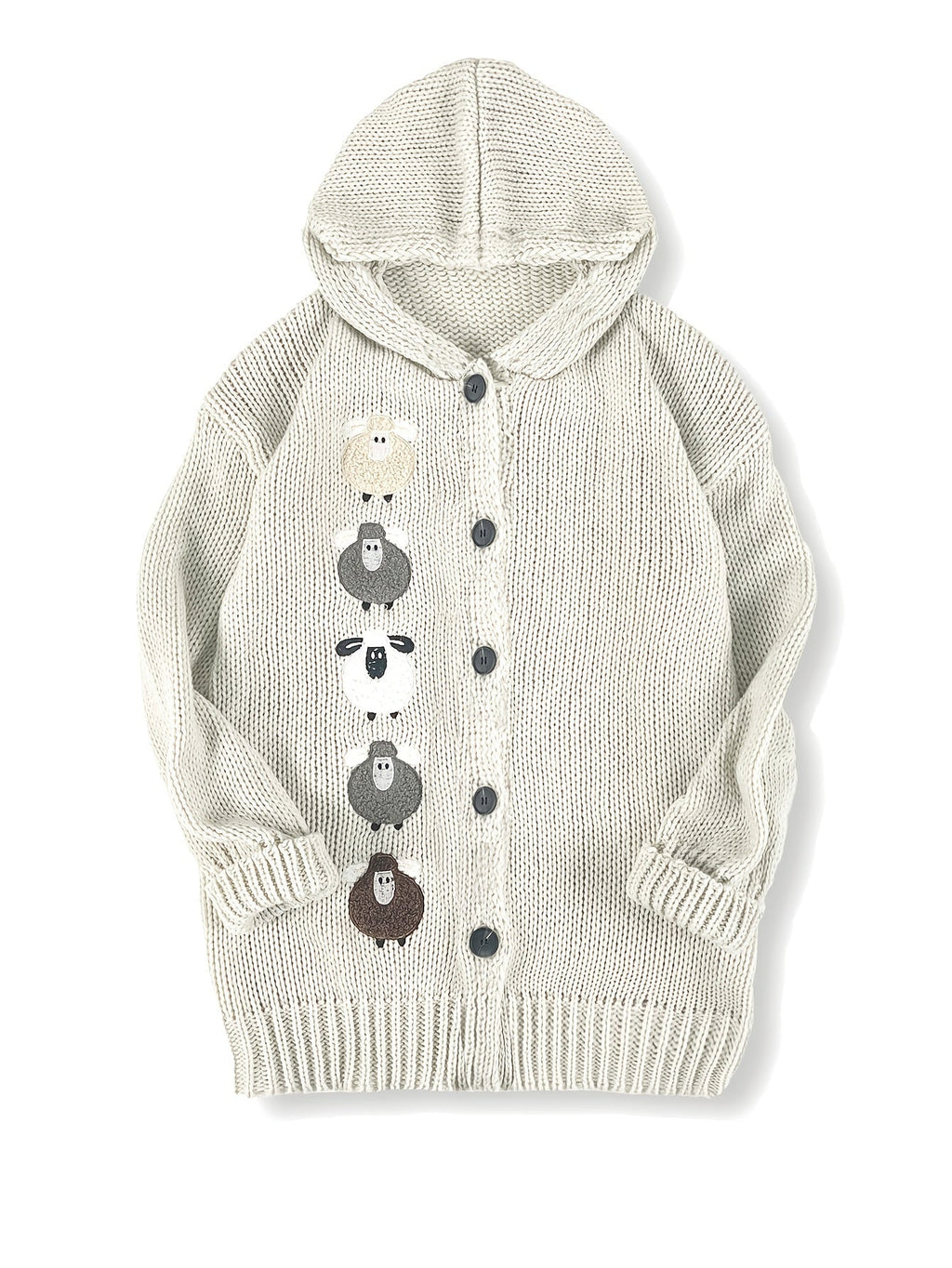 Cozy Hooded Cardigan – Casual Wear, Layering
