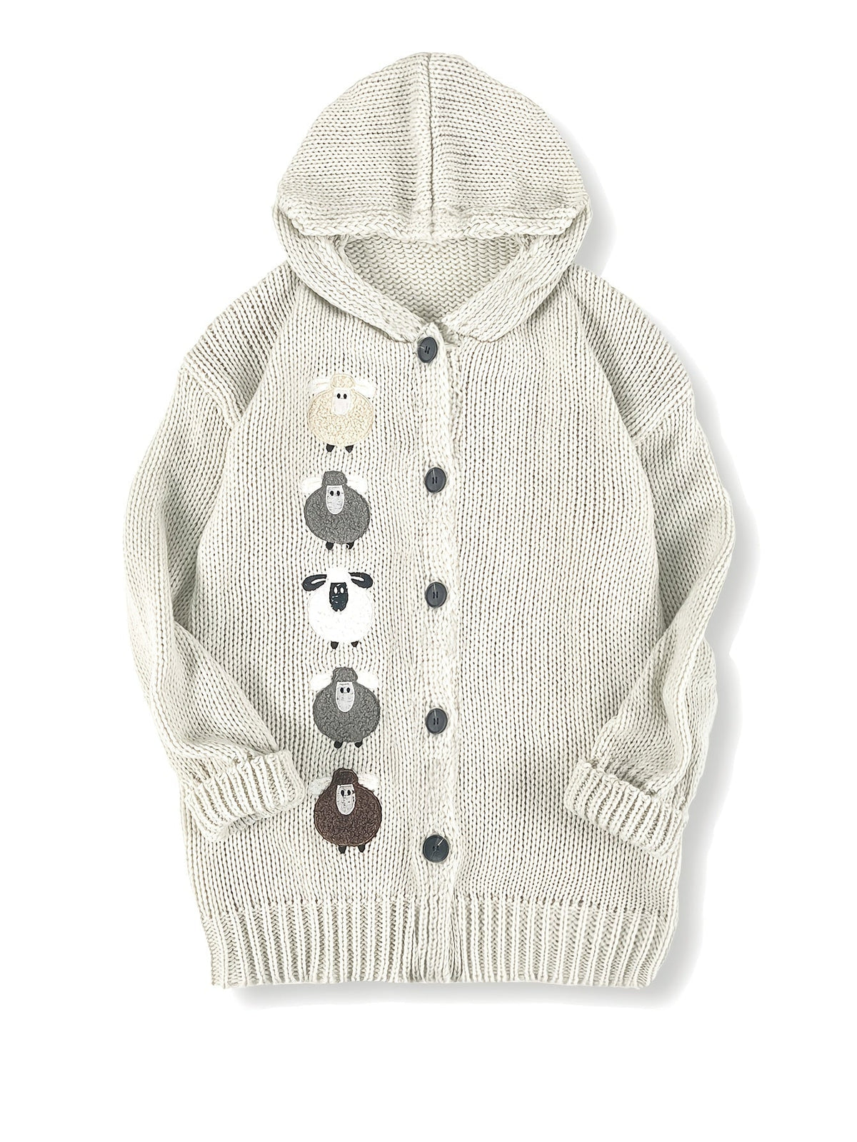 Cozy Hooded Cardigan – Casual Wear, Layering