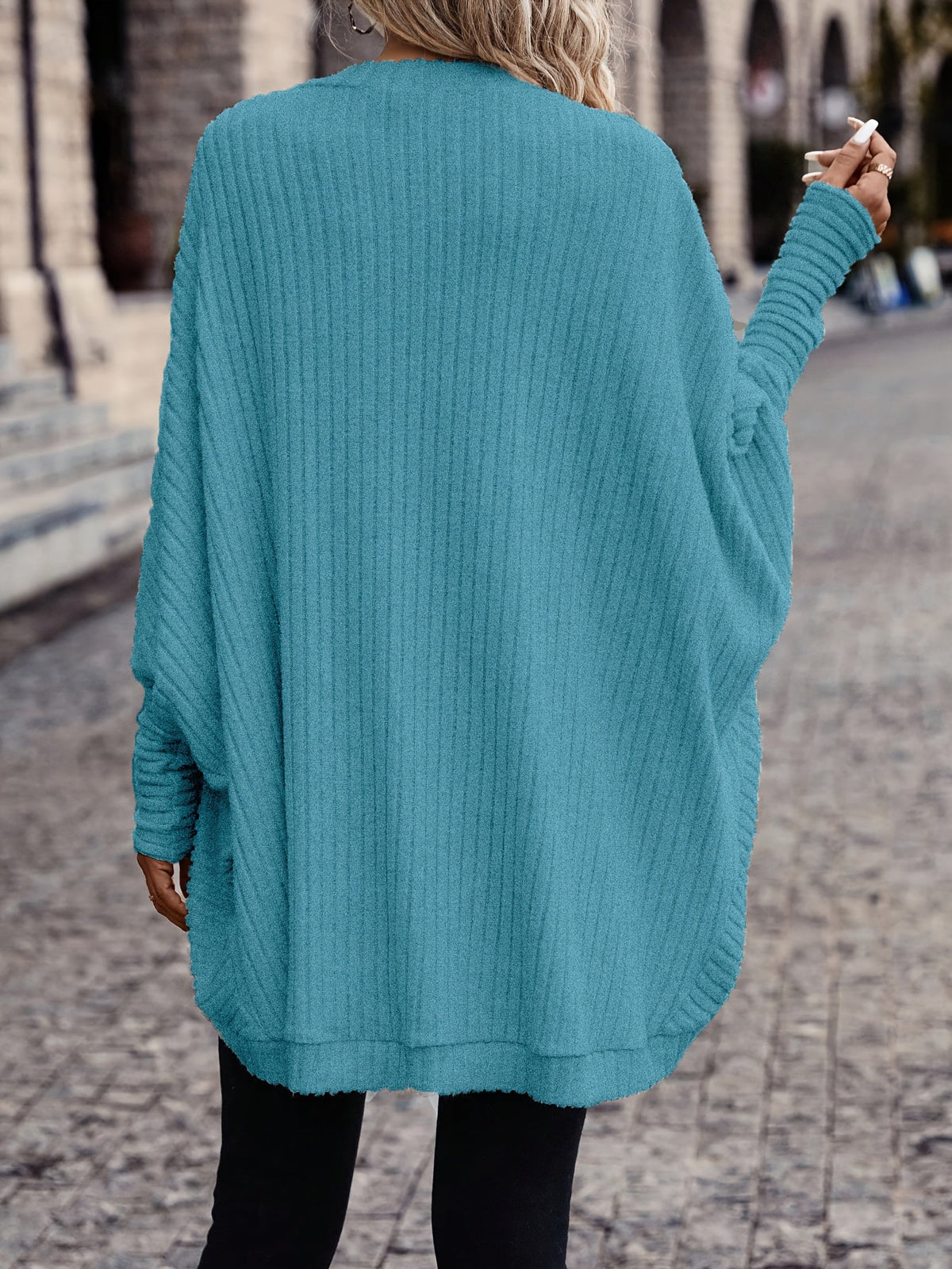 Relaxed Open-Front Cardigan – Casual Wear, Layering