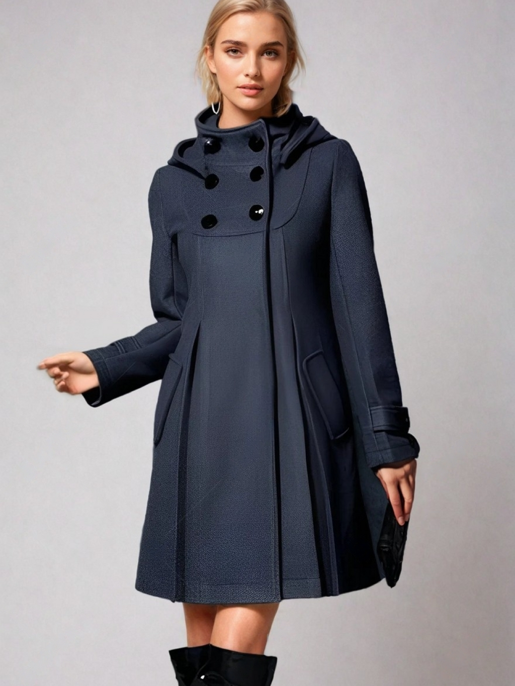 Funnel-Neck Coat – Casual Wear, Office Style