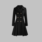 Double-Breasted Coat for Women – Stylish Longline Outerwear for Work & Everyday Wear