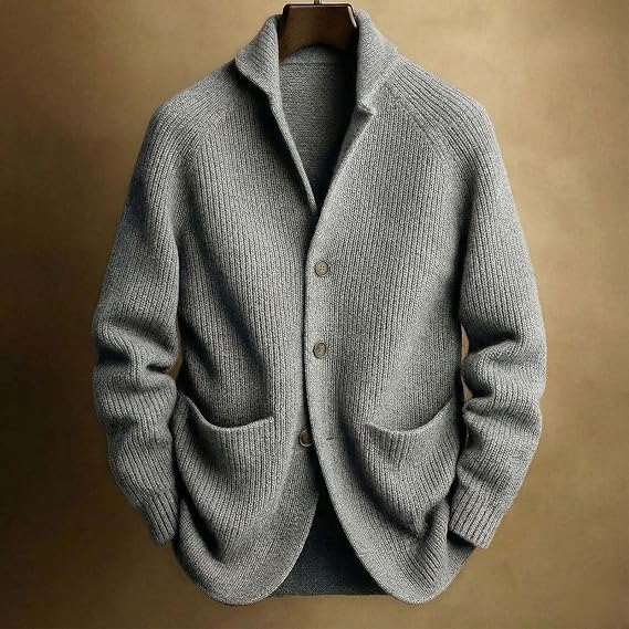 Ribbed Wool Cardigan – Casual Wear, Layering