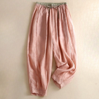 Linen Trousers for Women - Lightweight, Casual Fit, Perfect for Summer Wear