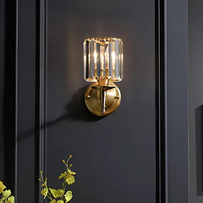 Brass Wall Sconce Light Fixture - Vintage Style Decorative Lighting for Home and Office