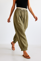 Linen Trousers for Women - Lightweight, Casual Fit, Perfect for Summer Wear