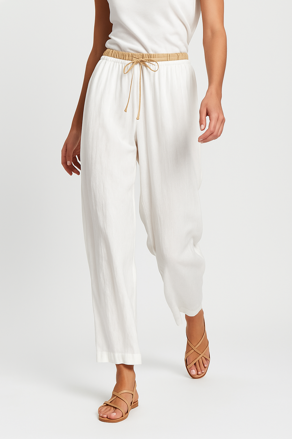 Linen Trousers for Women - Lightweight, Casual Fit, Perfect for Summer Wear