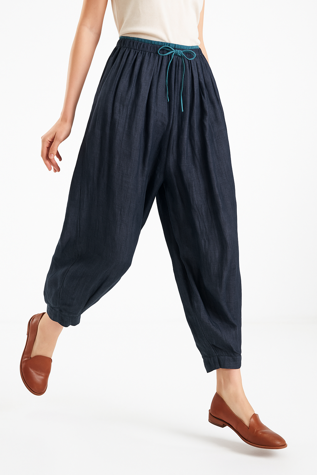Linen Trousers for Women - Lightweight, Casual Fit, Perfect for Summer Wear