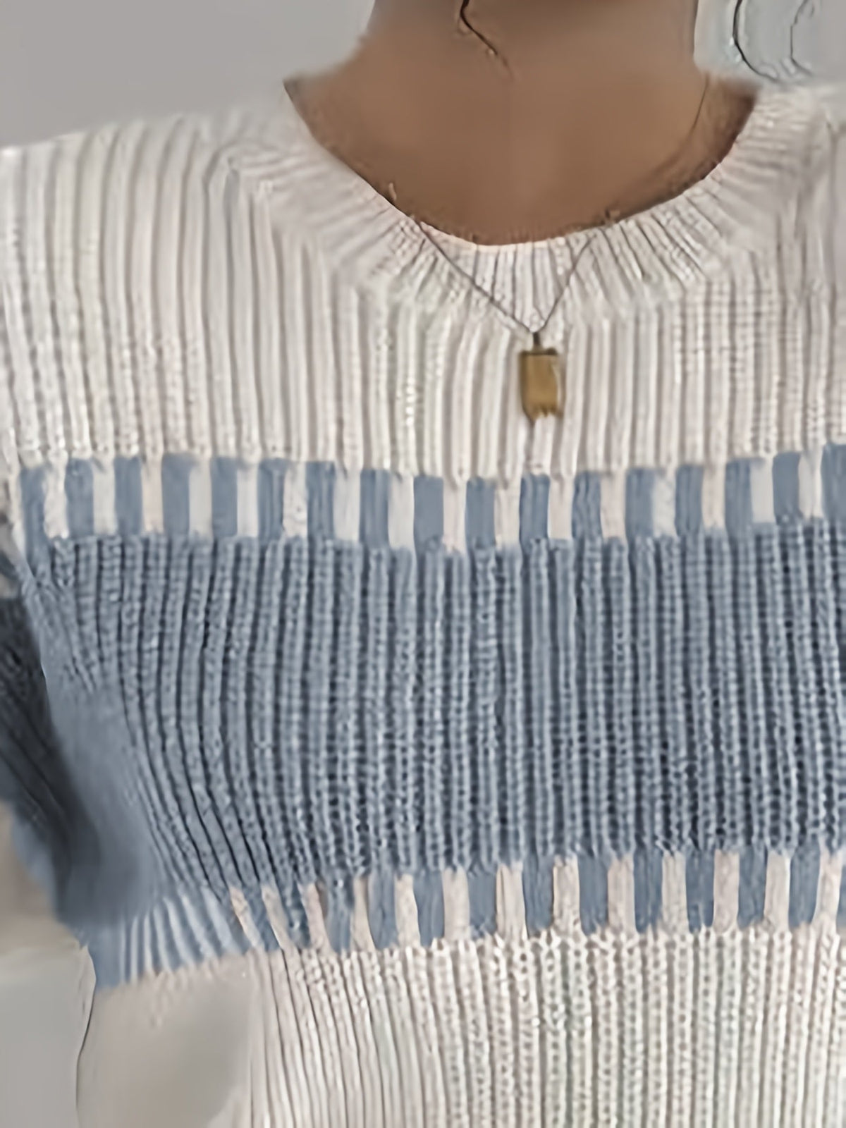 Colour-Block Striped Sweater – Casual Wear, Everyday Style