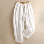 Linen Trousers for Women - Lightweight, Casual Fit, Perfect for Summer Wear