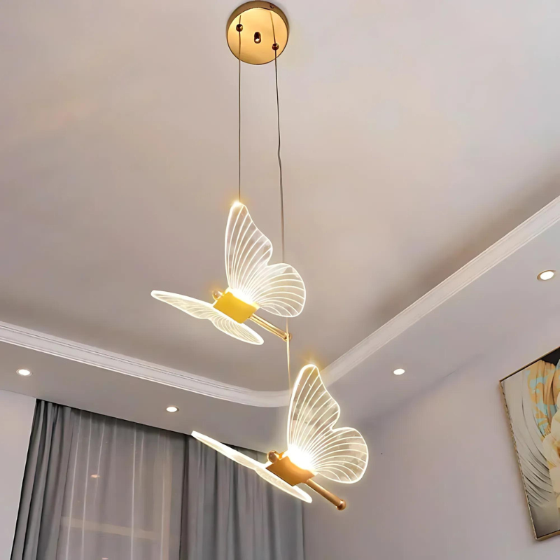 Butterfly LED Pendant Light Fixture - Modern Design for Home Decor - Adjustable Brightness - Energy-Efficient Lighting