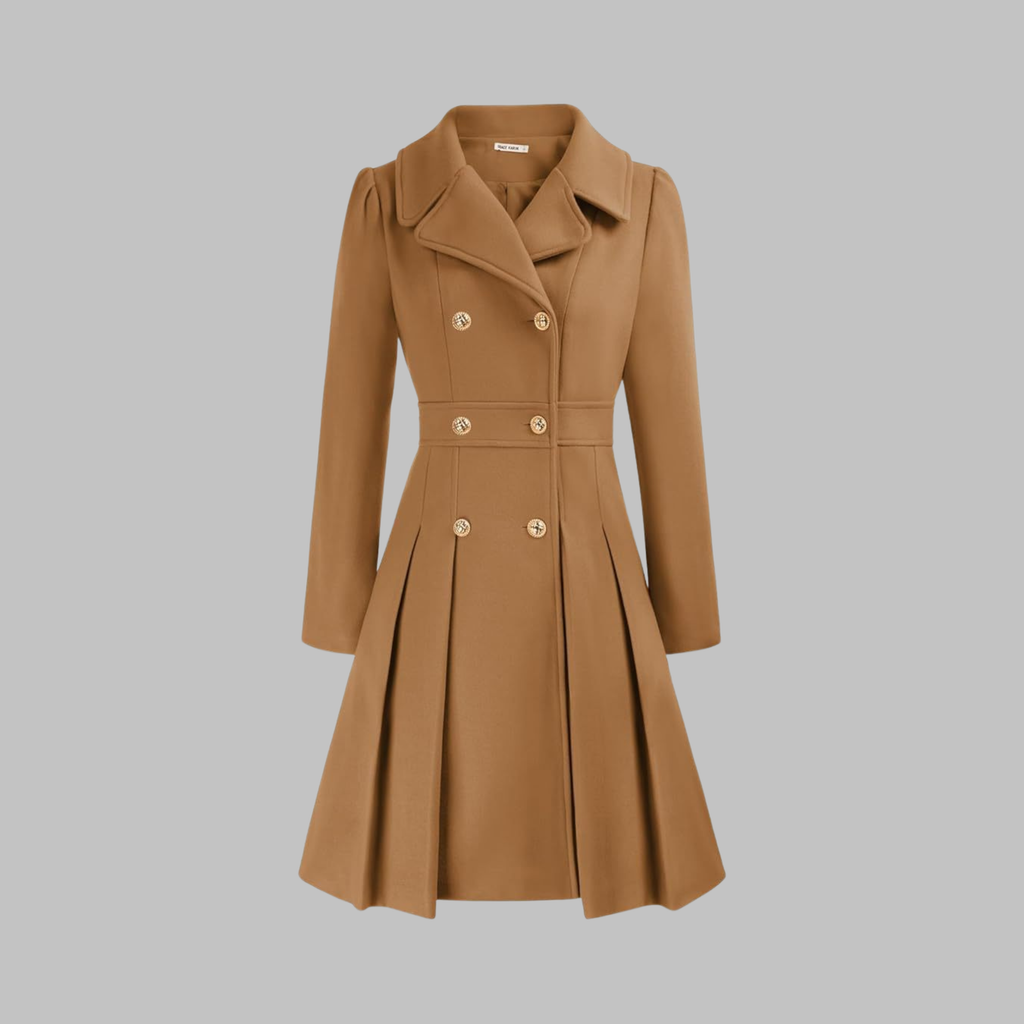 Double-Breasted Coat for Women – Stylish Longline Outerwear for Work & Everyday Wear