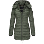 Hooded Down Jacket with Zipper – Casual Wear, Outdoor Activities
