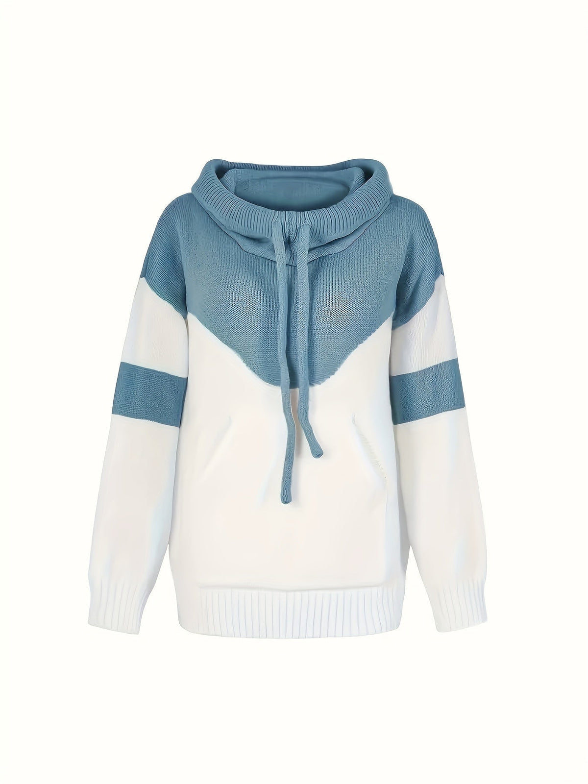 Color-Block Hooded Pullover – Casual Wear, Everyday Comfort