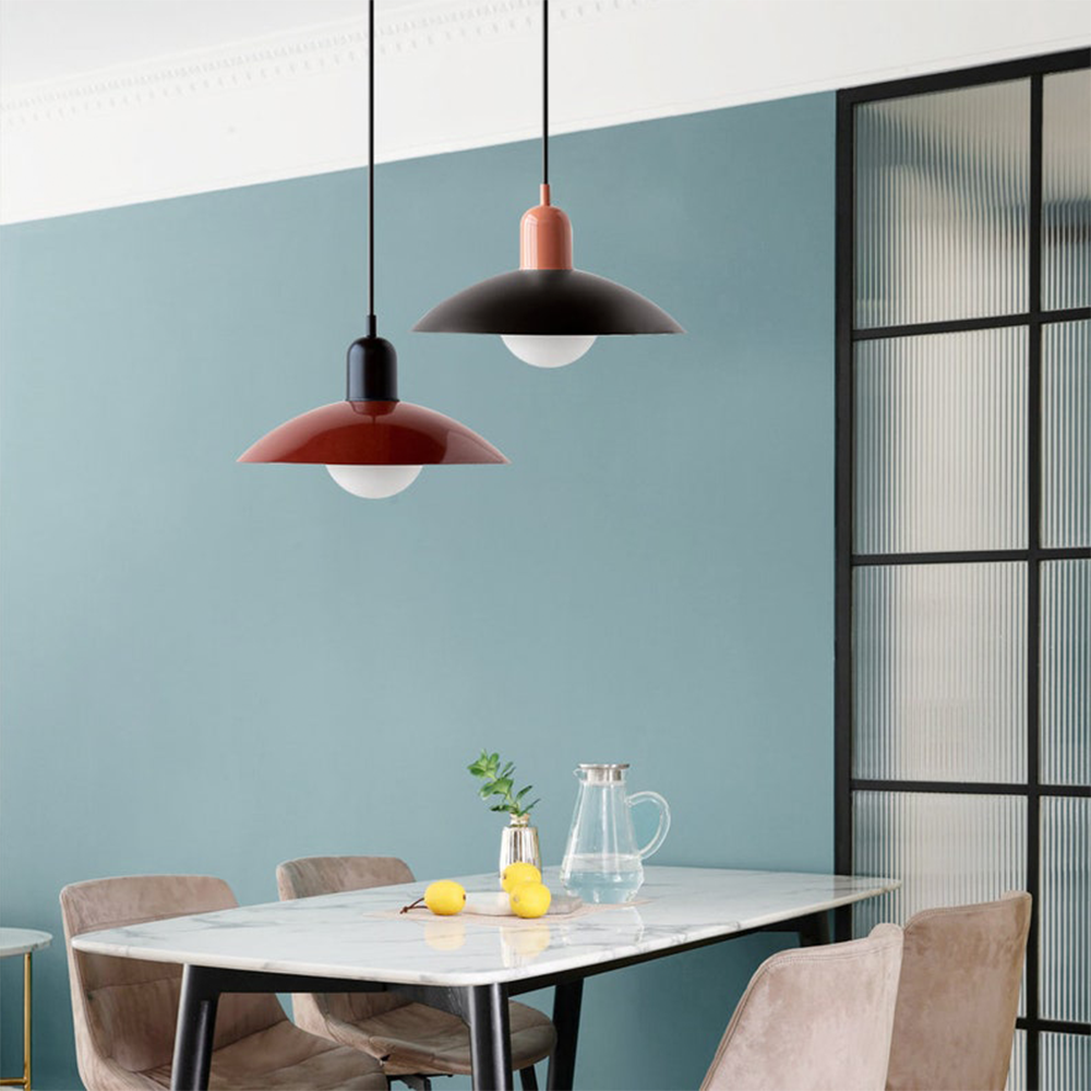 Bauhaus Style Pendant Light Fixture - Modern Metal Design for Dining Room or Kitchen