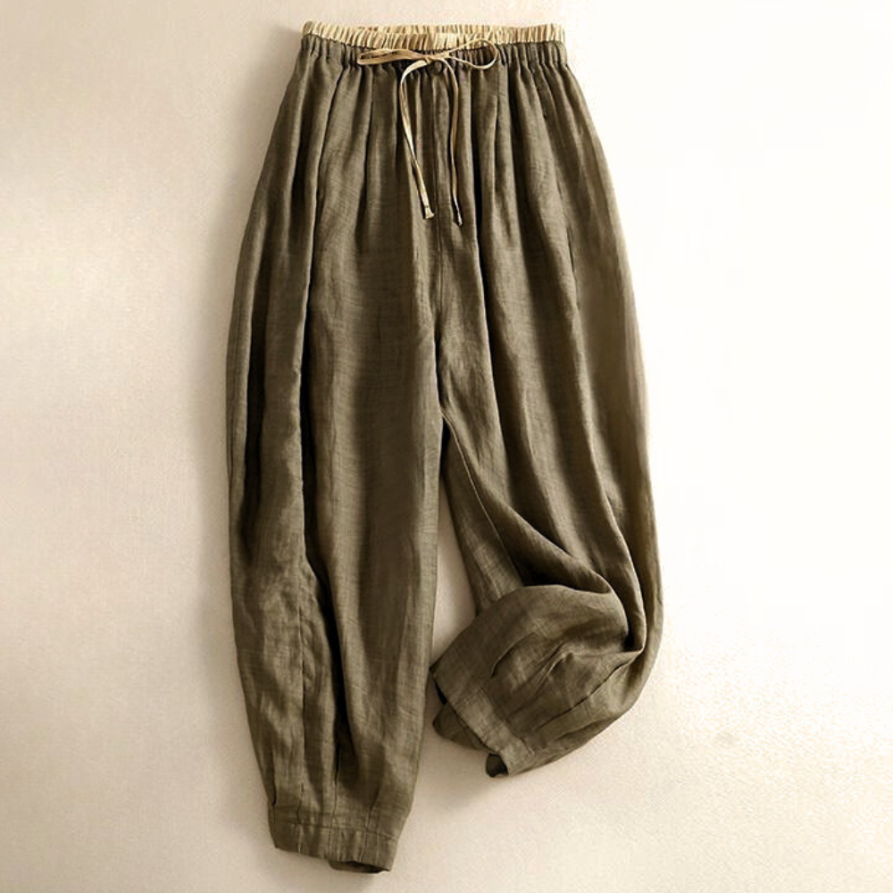 Linen Trousers for Women - Lightweight, Casual Fit, Perfect for Summer Wear