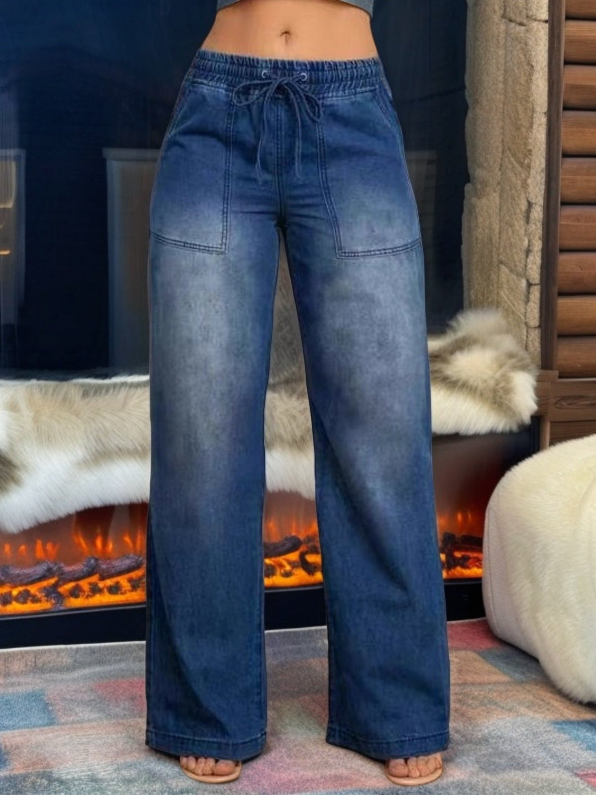 Women's Relaxed Wide-Leg Jeans – Casual Wear, Everyday Comfort