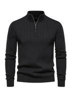 Men's Quarter-Zip Stand Collar Jumper
