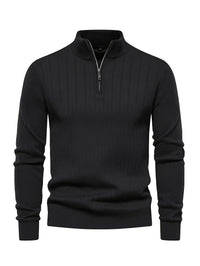 Men's Quarter-Zip Stand Collar Jumper