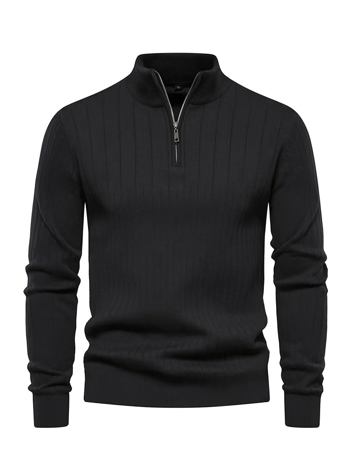 Quarter-Zip Stand Collar Sweater – Casual Wear, Office Style