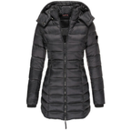 Hooded Down Jacket with Zipper – Casual Wear, Outdoor Activities