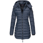 Hooded Down Jacket with Zipper – Casual Wear, Outdoor Activities