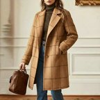 Wool Check Coat – Casual Wear, Office Style