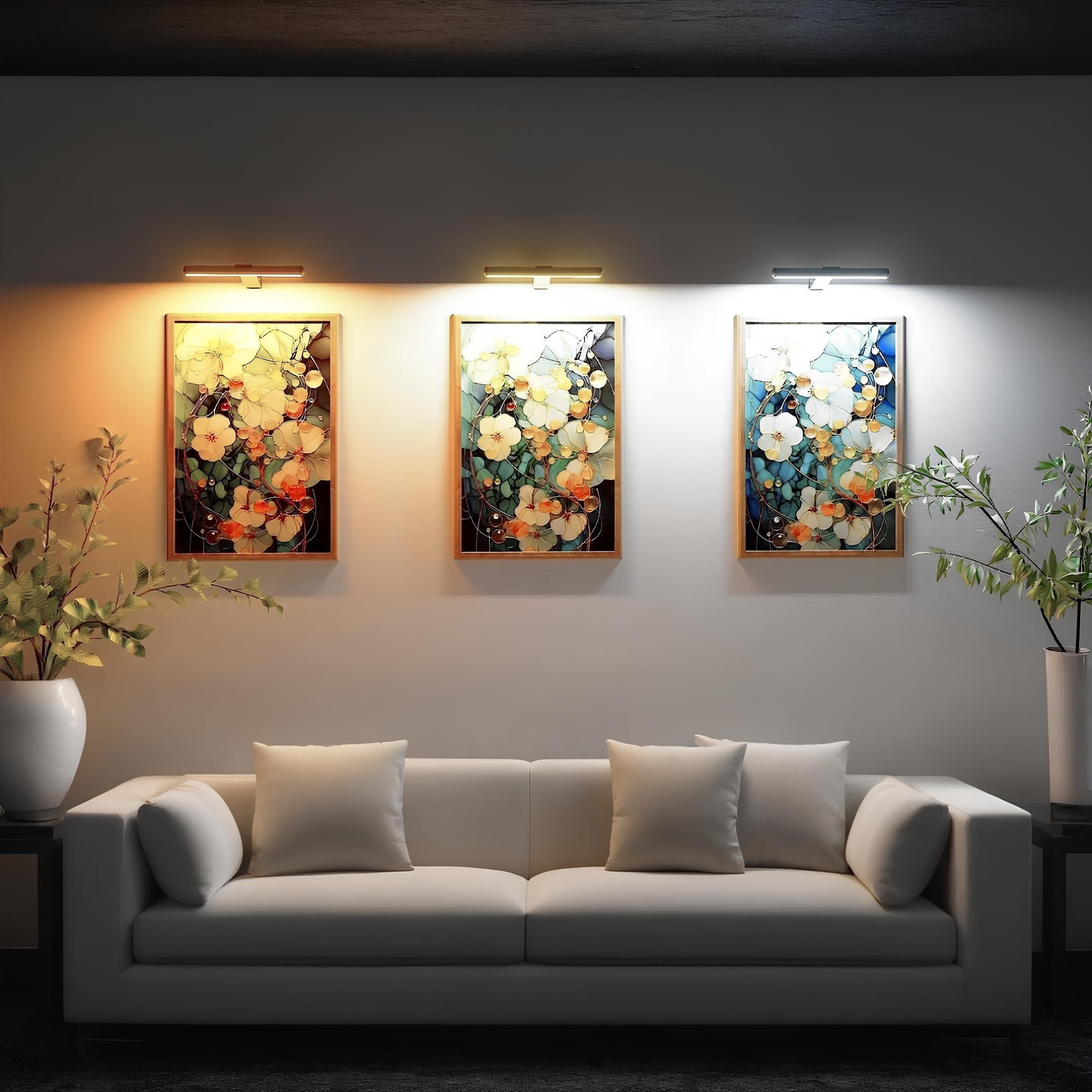 Battery-Powered Wall Art Light - Modern Design for Home Decor - Adjustable Brightness and Easy Installation