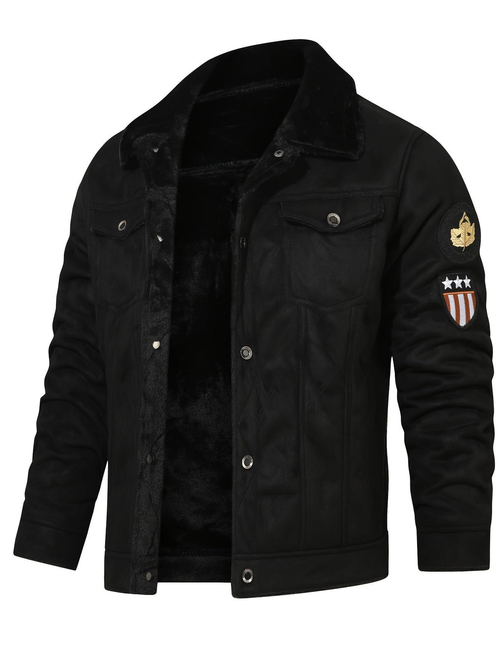 Fleece-Lined Trucker Jacket – Casual Wear, Cold Weather