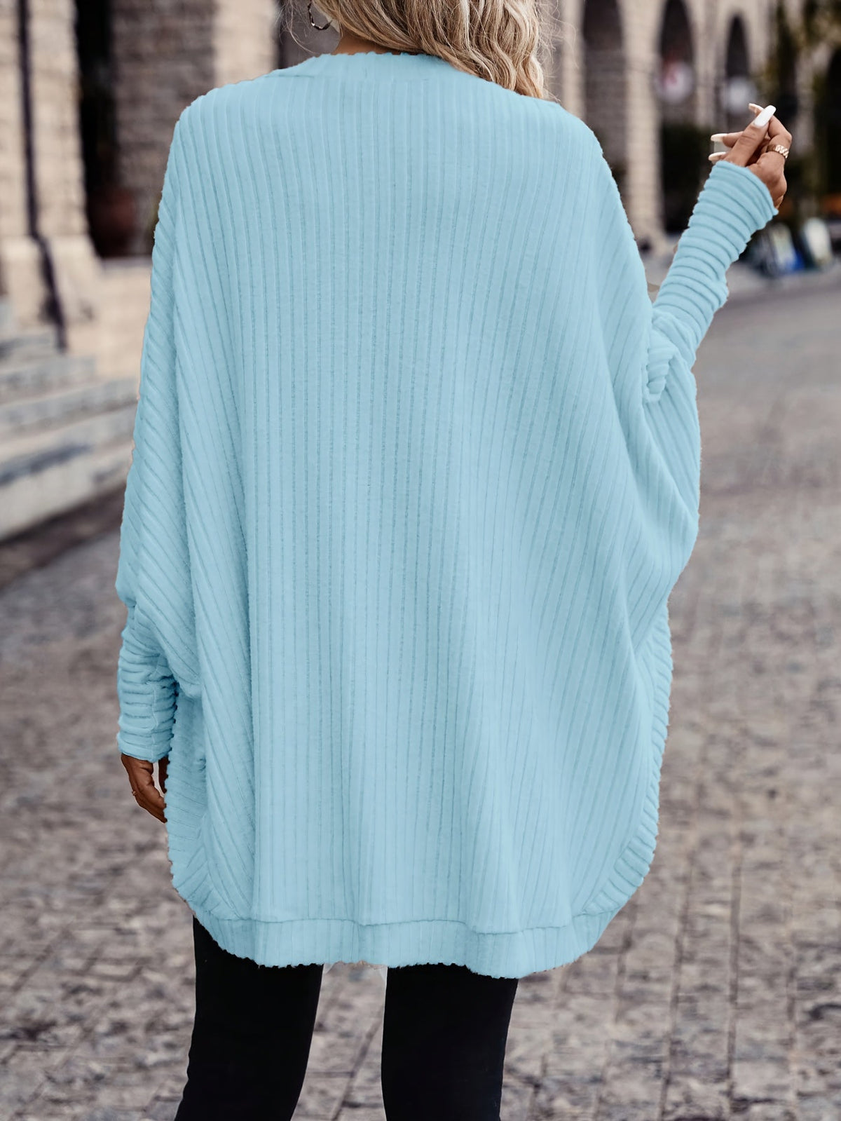 Relaxed Open-Front Cardigan – Casual Wear, Layering
