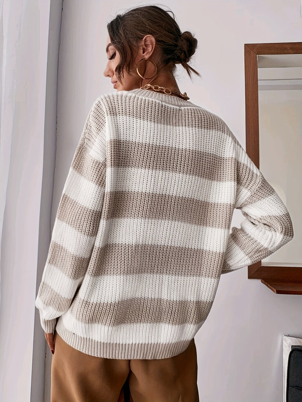 Relaxed Striped Sweater – Casual Wear, Everyday Comfort
