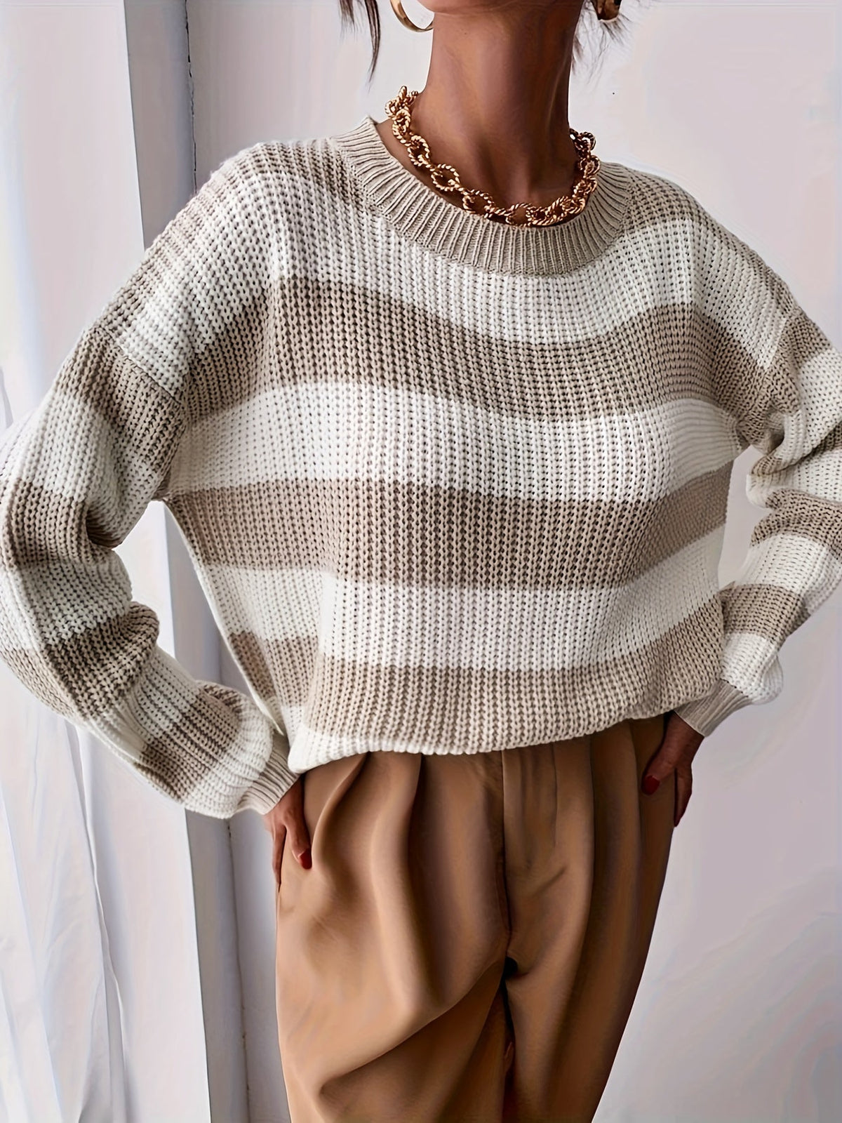 Relaxed Striped Sweater – Casual Wear, Everyday Comfort