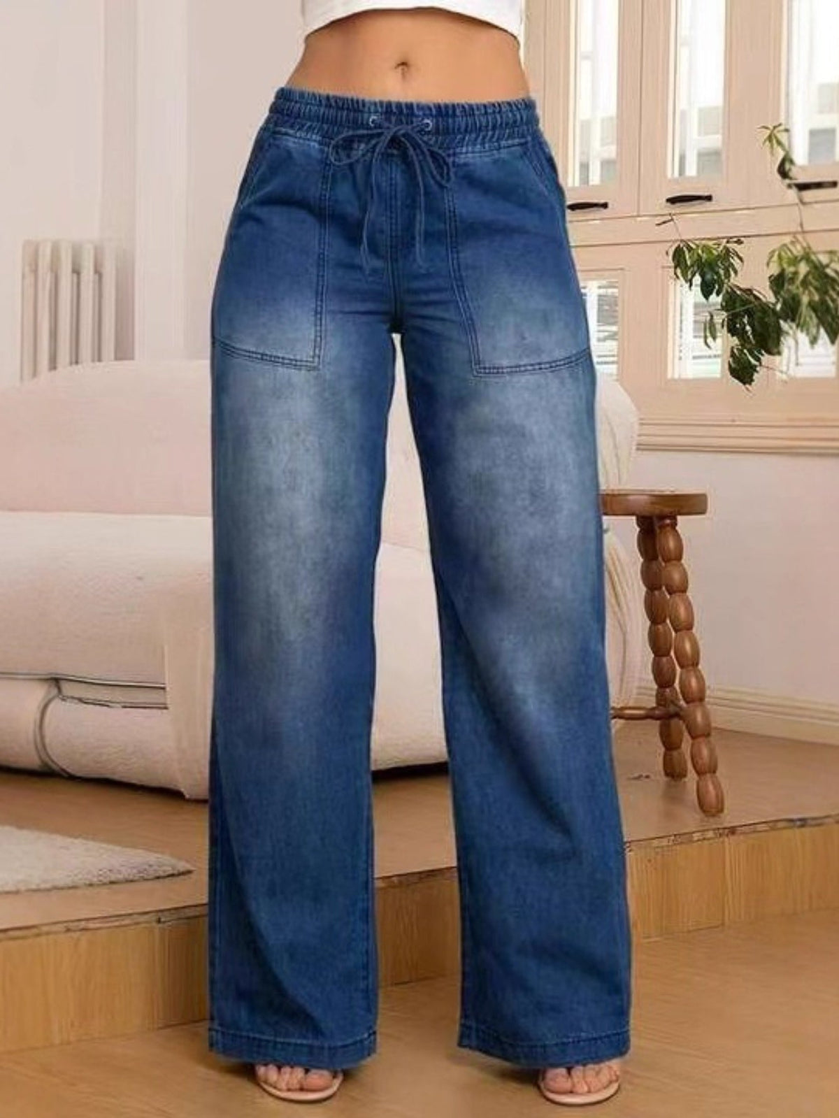 Women's Relaxed Wide-Leg Jeans – Casual Wear, Everyday Comfort
