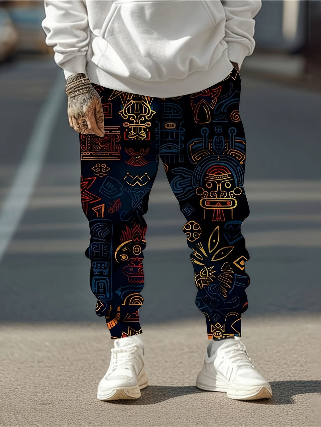 Joggers with Bold Pattern – Casual Wear, Active Lifestyle