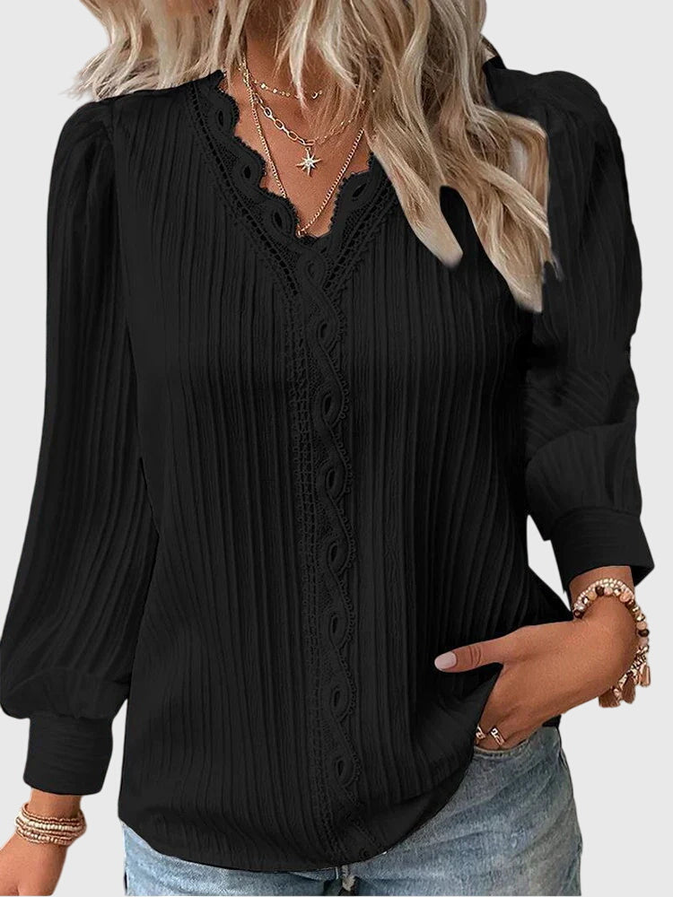 Elegant Pullover Blouse – Casual Wear, Office Style