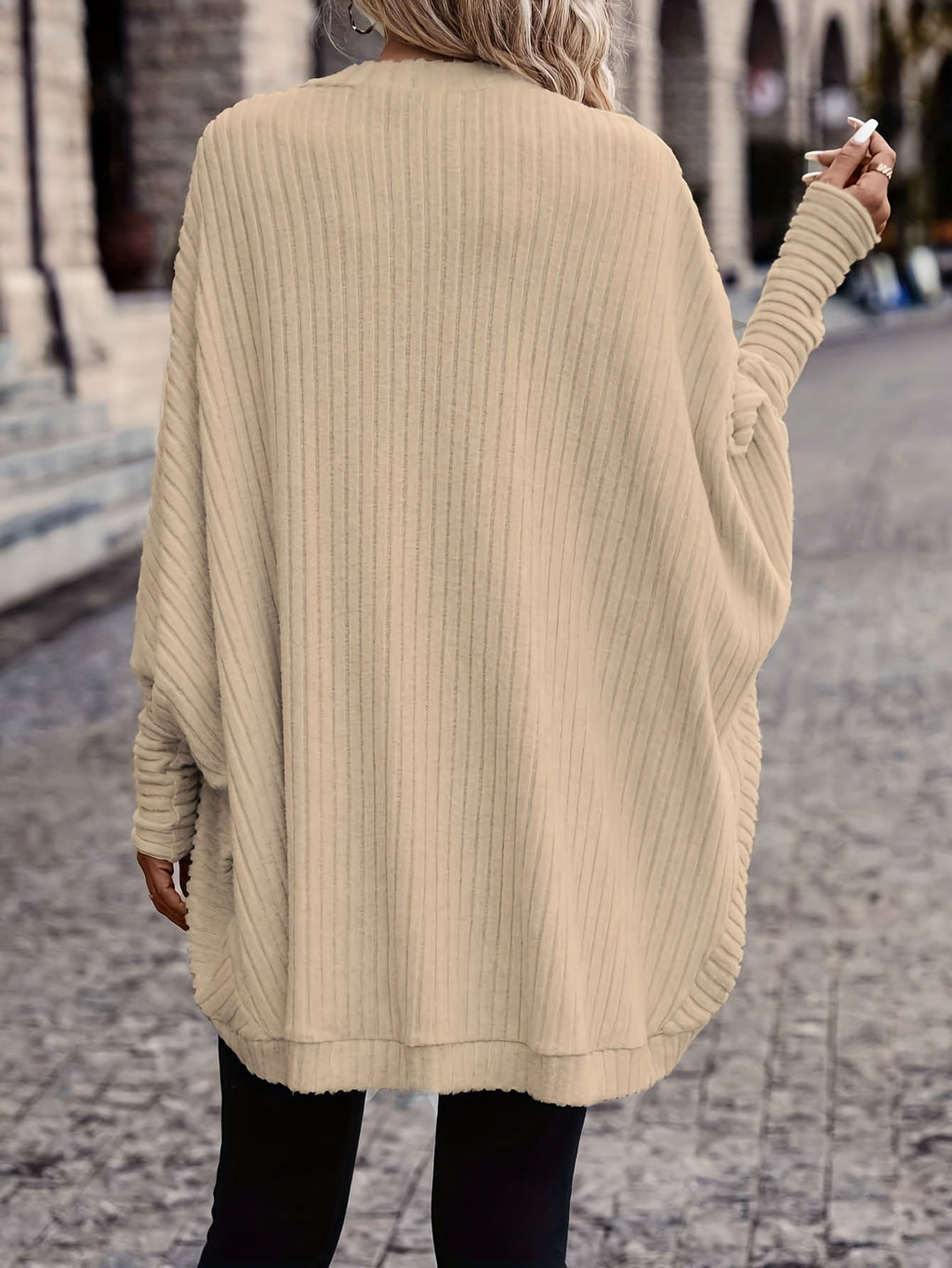 Relaxed Open-Front Cardigan – Casual Wear, Layering