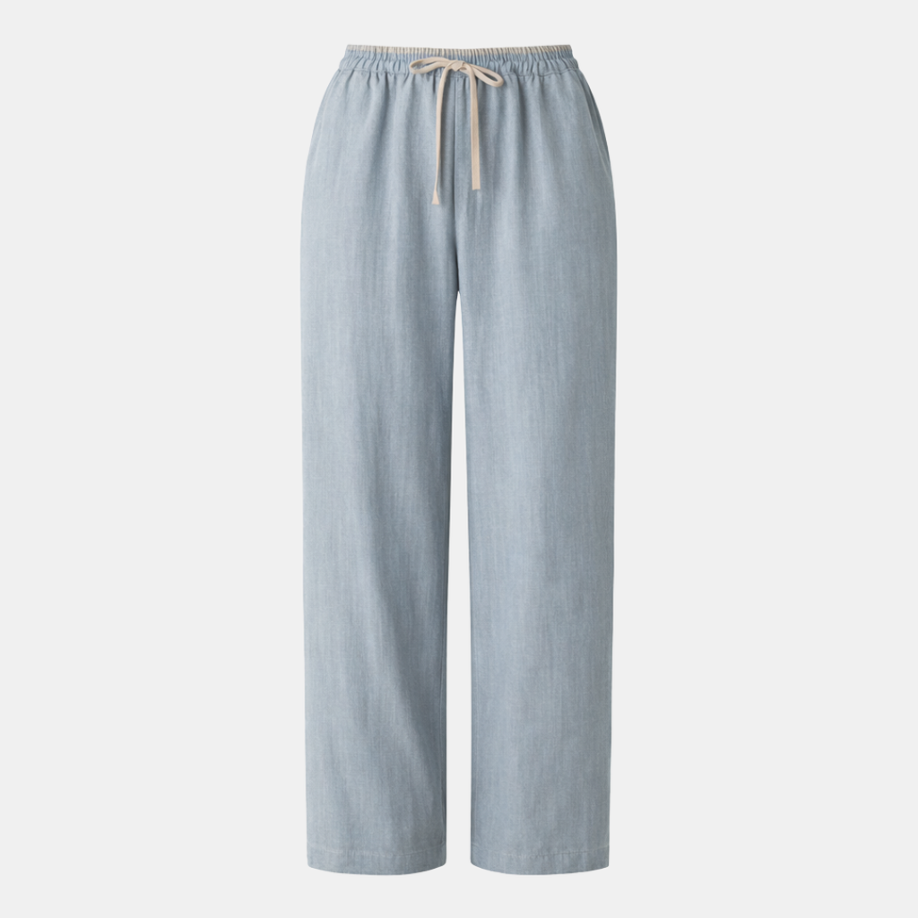 Cotton Linen Drawstring Pants for Women with Pockets - Casual Comfort Wear