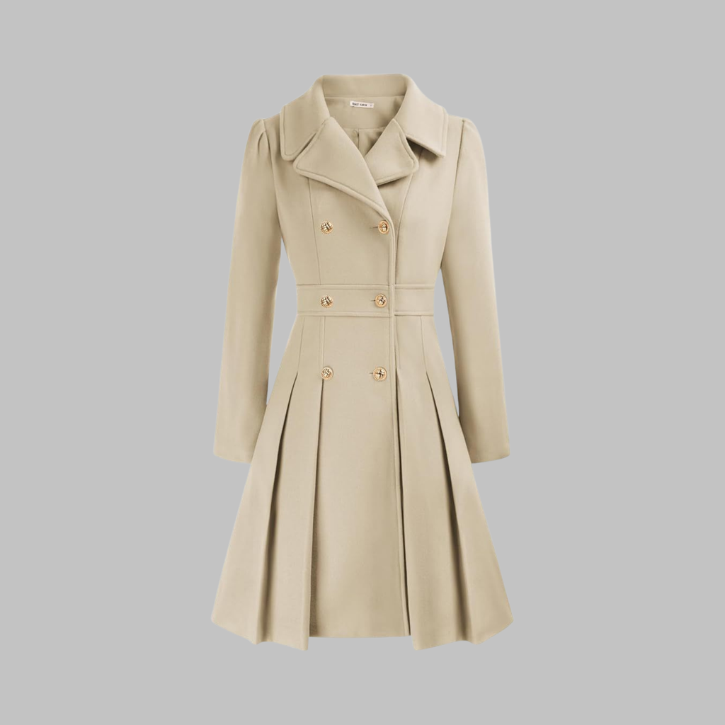 Double-Breasted Coat for Women – Stylish Longline Outerwear for Work & Everyday Wear