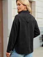 Denim Jacket with Dropped Shoulders – Casual Wear, Everyday Style