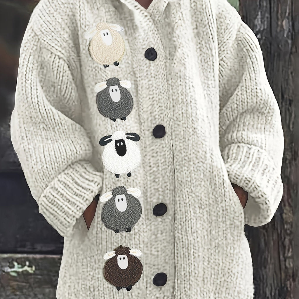 Cozy Hooded Cardigan – Casual Wear, Layering
