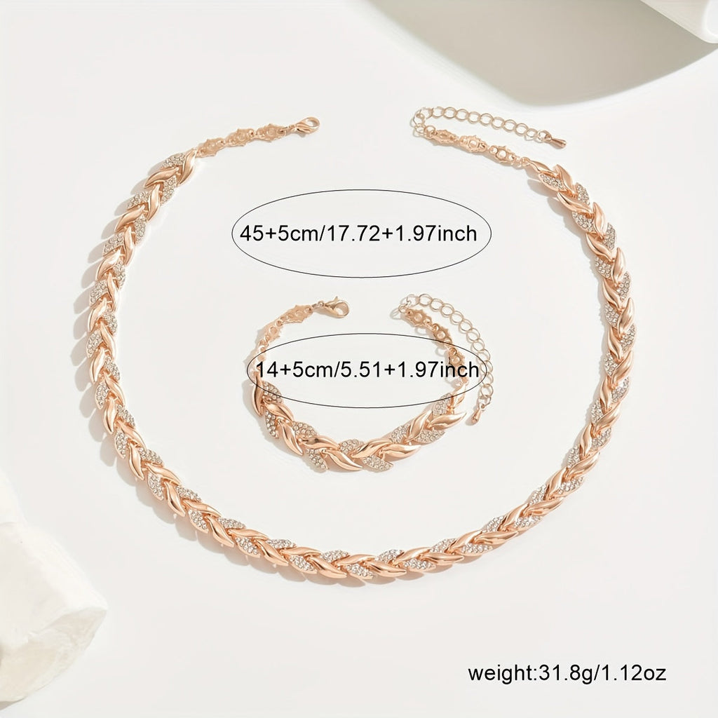 Elegant Rhinestone Set for Women's – Sparkly Evening Accessory for Weddings, Parties & Events