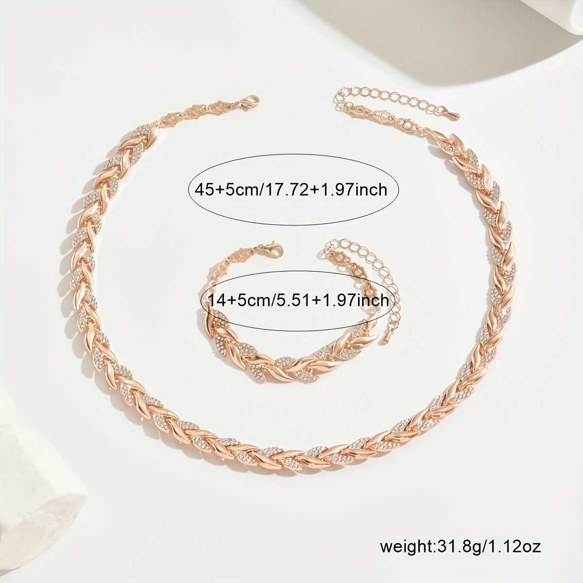 Elegant Rhinestone Set for Women's – Sparkly Evening Accessory for Weddings, Parties & Events
