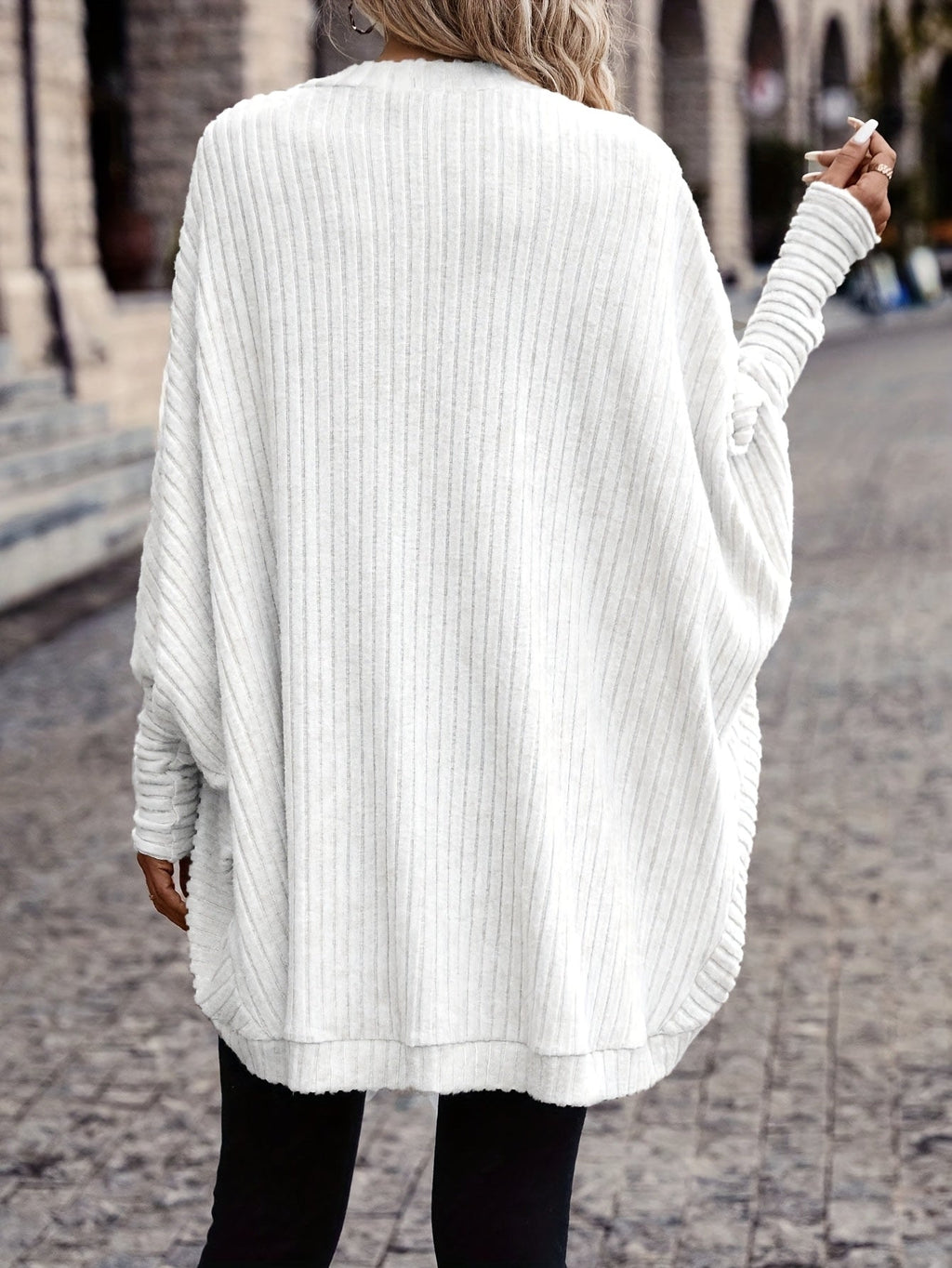 Relaxed Open-Front Cardigan – Casual Wear, Layering