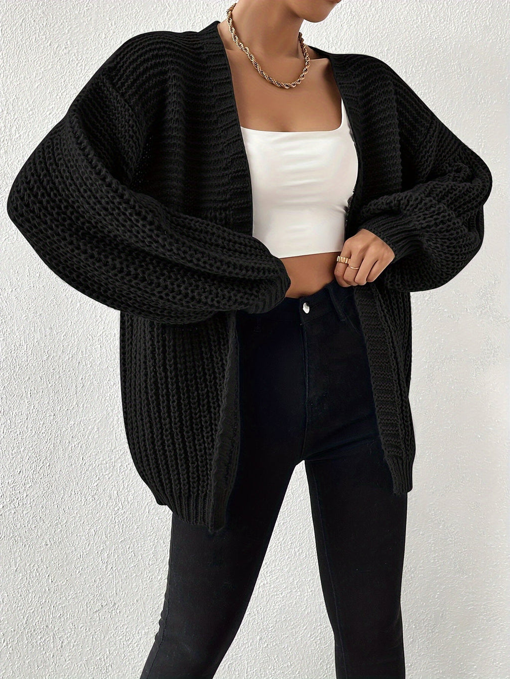 Chunky-Knit Cardigan | Relaxed Fit – Casual Wear, Layering