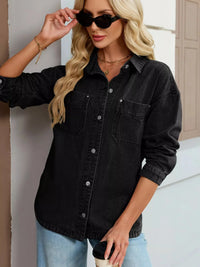 Denim Jacket with Dropped Shoulders – Casual Wear, Everyday Style