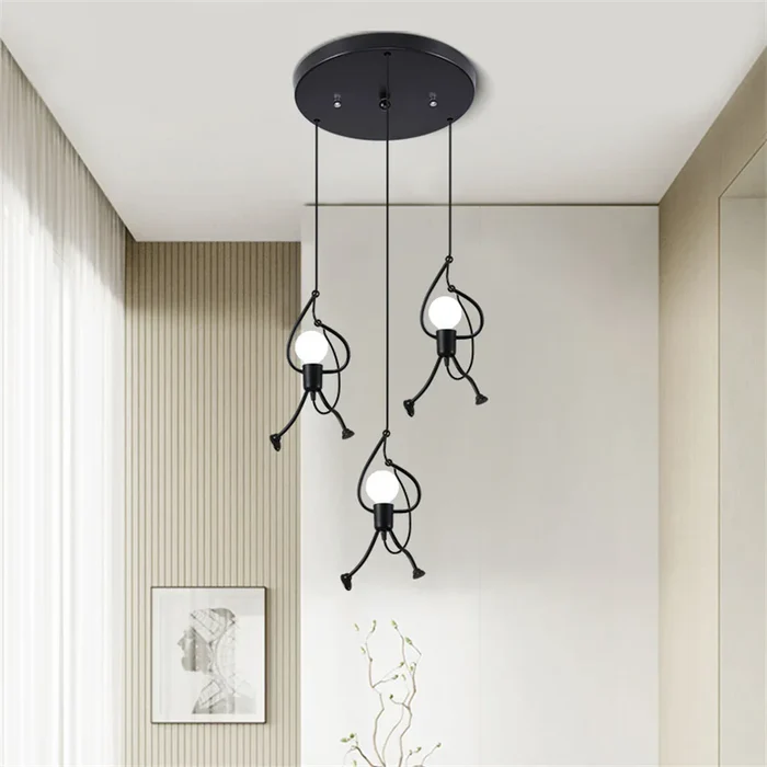 Adjustable Pendant Light Fixture - Modern Metal Design for Living Room, Dining Room, or Office