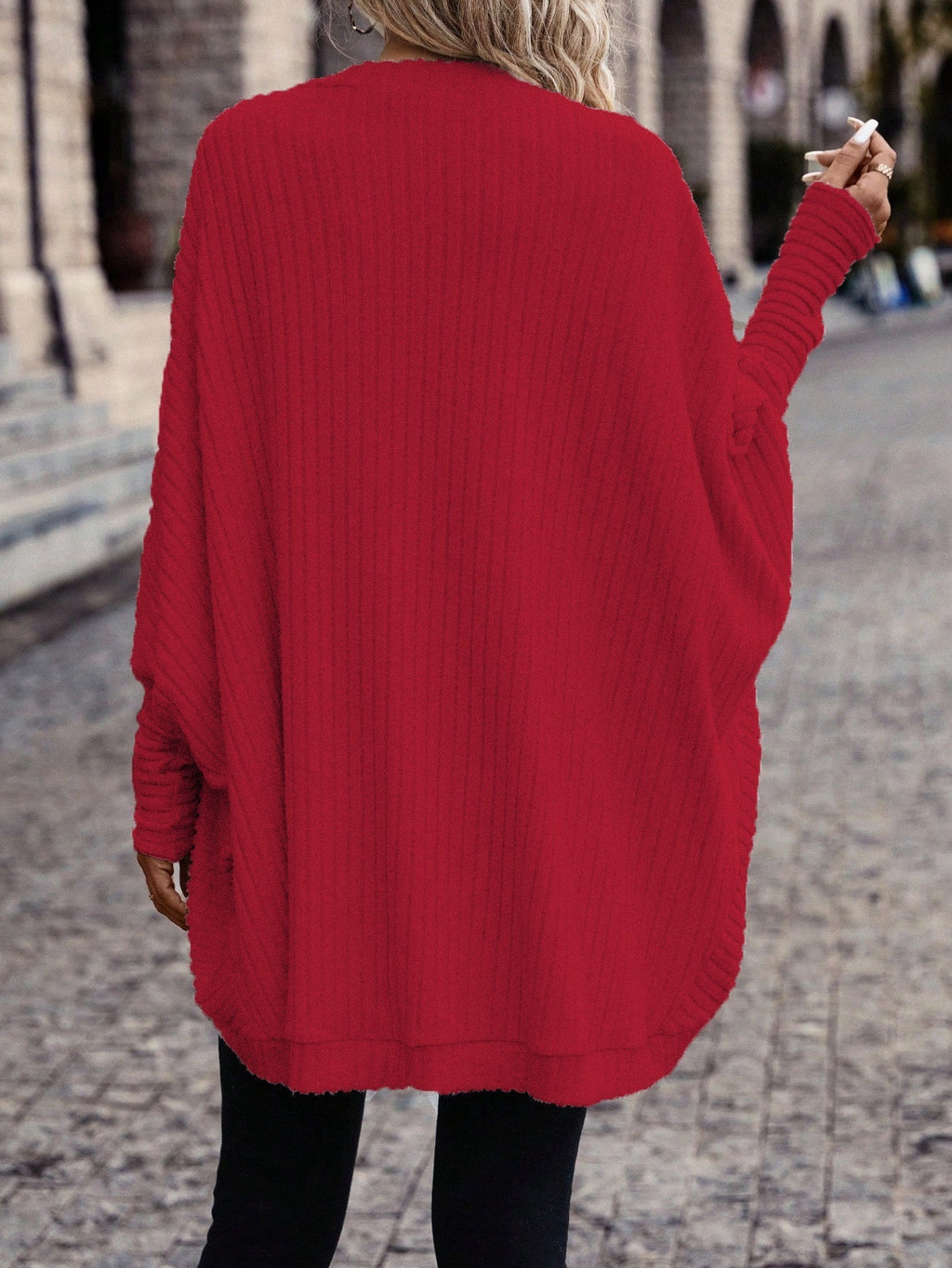 Relaxed Open-Front Cardigan – Casual Wear, Layering